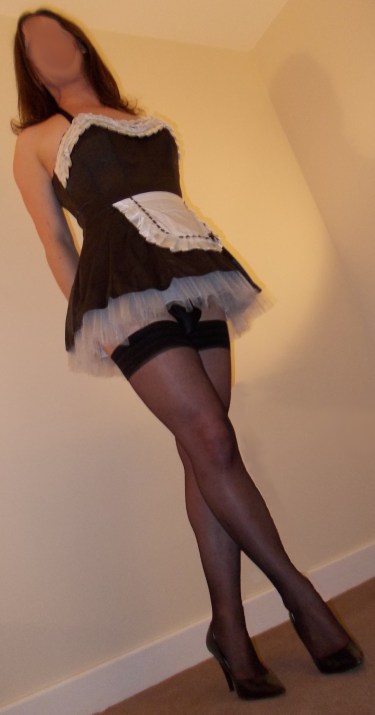 French Maid French Maid Uniform, Stockings & High Heels