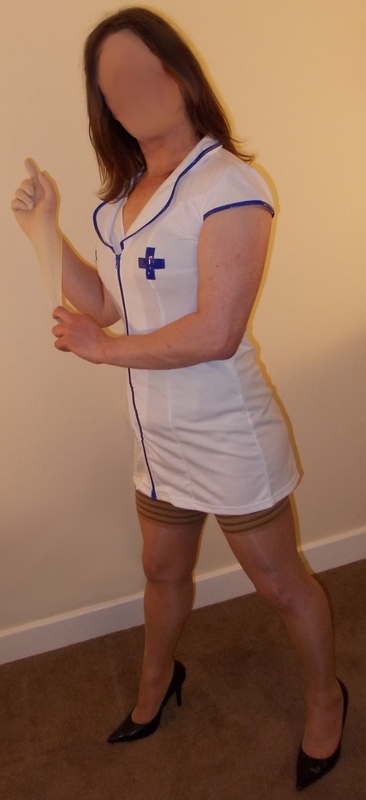 TS Nurse with latex gloves